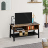 Industrial TV Stand, TV Console Table for TV up to 45'' Flat Screen, Entertainment Center for Living Room, Bedroom, Rustic Brown