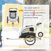 Elite II Dog Bike Trailer 2-In-1 Pet Stroller Cart Bicycle Wagon Cargo Carrier Attachment for Travel with Suspension and Storage Pockets