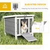 Wooden Rabbit Hutch Bunny Cage Outdoor Cat House Guinea Pig Cage Duck Shelter, Indoor Outdoor Use, 20