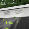 9x4 Outdoor Storage Shed Galvanized Steel Garden Shed with Foundation Kit, Ventilation & Doors