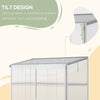 Aluminum Cold Frame Greenhouse, Raised Planter Bed Protection with Openable Top and 2 Shelves for Outdoor Indoor