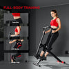 Soozier Foldable Squat Machine for Home Gym, Glute Workout Equipment for Arm, Leg and Glute Training, Red