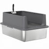 XL Stainless Steel Cat Litter Box for Big and Multiple Cats with High Wall Side, Scoop, Easy Cleaning & Odor Free