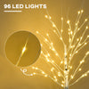 5 ft Artificial Birch Tree Light with Pre-Lit LED Light for Home Party, Indoor and Covered Outdoor Use