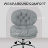 Computer Desk Chair, Armless Office Chair with Wide Padded Seat and Adjustable Height, Tilt Function, Grey