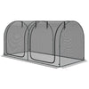 8' x 4' Crop Cage, Garden Plant Protector, with 2 Zippered Doors and 6 Ground Stakes, for Garden, Yard, Lawn, Black