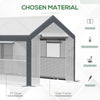 6.6' x 10' x 7' Heavy Duty Walk-In Greenhouse Vegetable Seed Growth Tent Outdoor Plant Growing Tunnel Warm House Flower Shed Backyard, White, Grey