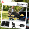 Double Pet Stroller, Foldable Dog Stroller with 2-Seater Carrier, Sunshade, Removable Pad, Safety Belt, Storage Basket