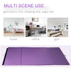 Soozier 4'x6'x2'' Folding Gymnastics Tumbling Mat, Exercise Mat with Carrying Handles for Yoga, MMA, Martial Arts, Stretching, Core Workouts, Purple