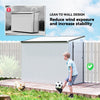 4' x 8' Outdoor Storage Shed Lean to Shed Outdoor Metal Tool Shed with Lockable Door and Air Vents