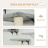 Cat Wall Shelves Set of 7, Shelves and Perches with House, Sisal Post Ladder, Bed & Ball, Grey