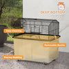 Hamster House Gerbil Habitat for Dwarf Hamster, Syrian Hamster with Wheels, Detachable Bottom - Black