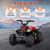Qaba 6V Kids ATV Quad, 4 Wheeler Battery Powered Electric Ride on Car w/ Lights, Forward Backward, Black