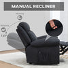 Manual Recliner Chair with Vibration Massage, Side Pockets, Microfibre Reclining Chair for Living Room