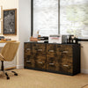 2 Drawer File Cabinet with Lock, Office Filing Cabinet, Hanging Bar for Letter Size, Home Office, Rustic Brown
