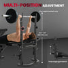 Soozier Adjustable Weight Bench with Bench Press Rack, Preacher Curl Bench, Leg Extension and Lat Pull Down