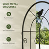 Set of 2 Metal Garden Trellis, Decorative Trellis Panels, Bird Design, 150 x 50 cm, Black