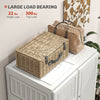 Portable Wardrobe, Foldable Clothes Storage Organzier with 8 Compartments, Magnet Doors, White