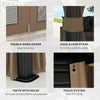 10' x 10' Hardtop Gazebo, Sun Shelter with Double Tier Metal Roof, Mosquito Netting, and Hanging Hook, Dark