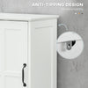 Modern Bathroom Cabinet, Narrow Bathroom Vanities with Open Shelf Drawer Recessed Doors and Adjustable Shelves White