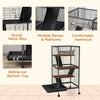 Steel Small Animal Cage for Guinea Pig, Ferret, Chinchilla, Kitten and Rabbit, Black
