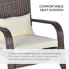 Patio Wicker Adirondack Chair, Outdoor PE Rattan Fire Pit Chair, Muskoka Chair w/ Soft Cushions, Tall Curved Backrest and Comfortable Armrests for Deck Garden, Cream White