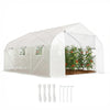 15'x10'x7' Greenhouse Gardening Planting Shed White