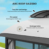 11' x 13' Patio Gazebo, Double Roof Outdoor Gazebo Canopy with Netting & Curtains, Galvanized Metal Frame