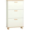 Modern Shoe Cabinet with 3 Flip Drawers and Adjustable Shelf, 12 Pair Shoe Storage Cabinet for Hallway, Entryway, White