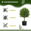 Decorative Artificial Plants, Cedar Topiary Trees in Pots, Fake Plants for Home Indoor outdoor Decor, Green