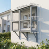 Catio Outdoor Cat Enclosure Wall-Mounted 2-Level Outdoor Cat House with Waterproof Roof 39.4