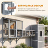 Catio Outdoor Cat Enclosure Wall-Mounted 2-Level Outdoor Cat House with Waterproof Roof 39.4
