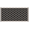 Reversible Outdoor RV Rug, 9' x 18' Patio Floor Mat, Plastic Straw Rug for Backyard, Deck, Picnic, Beach, Camping, Black and Beige