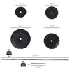 Soozier 145lbs Dumbbell & Barbell Adjustable Set Plate Bar Clamp Rod Home Gym Sports Area Exercise