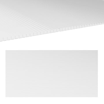 Polycarbonate Greenhouse Panels UV Protected Twin-Wall Roof Panels Clear 47.2