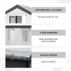 8' x 6' x 7.5' Heavy-duty Walk-in Greenhouse Outdoor Vegetable Plants Growing Warm House Seed Plant Growth Tent Polytunnel Shelter White