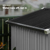 6.5' x 4' Outdoor Storage Shed, Metal Garden Shed with Lockable Double Doors, 4 Vents, White