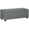 Upholstered Flip Top Storage Bench Fabric Ottoman for Bedroom, Living room