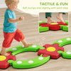 Qaba Kids Balance Beam Stepping Stones with Non-slip Surface for Kids 3-8, Build Coordination and Gross Motor Skills, Green