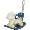 Qaba 4 in 1 Kids Rocking Horse w/ Detachable Balance Board & Push Handel