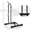 Soozier Vertical & Horizontal Bike Rack Bicycle Storage Stand with Adjustable Hooks, Fits 6