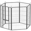 6 Panels Heavy Duty Dog Playpen Outdoor Indoor with Door & Strap, 39