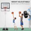 Soozier Portable Basketball Hoop, 7ft-8.5ft Height Adjustable with Wheels