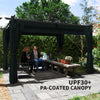 10' x 13' Pergola with Retractable Canopy and Curtains, UPF30+ Sun Shade Shelter for Grill, Garden, Backyard, Deck
