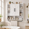 Bathroom Wall Cabinet, Medicine Cabinet Wall Mounted with Open and Hidden Storage Space for Bathroom, White