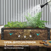 4' x 4' x 1' Raised Garden Bed Galvanized Steel Planter Box for Vegetables, Flowers, Herbs, Grey