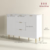 Modern Kitchen Storage Cabinet, Sideboard Buffet Cabinet w/ 3 Drawers and Adjustable Shelves for Kitchen Hallway