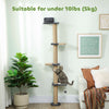 Cat Wall Shelves, Cat Wall Furniture with 4 Platforms, Jute Scratching Post for Indoor Playing, Climbing, Dark Grey