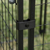 Outdoor Dog Kennel, Lockable Pet Playpen Crate with Top Cover, Black