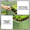 Set of 2 Galvanized Metal Planters for Outdoor Plants, 4' x 2' x 2' Raised Garden Bed, Light Green